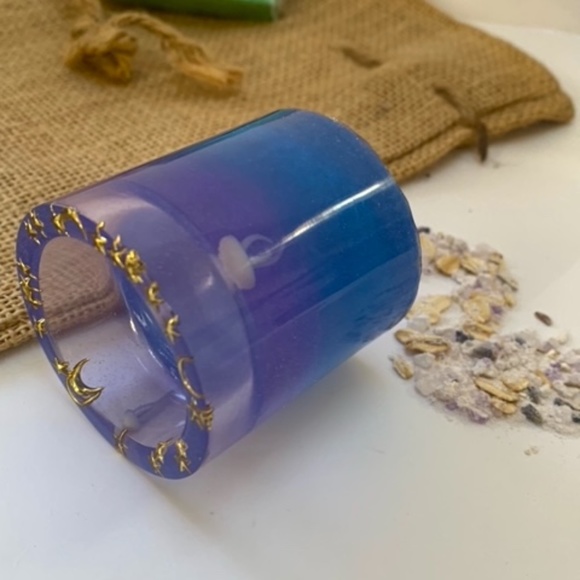 Moon and Stars Gradient Jellyfish Tea Candle Holder - Picture 3 of 4